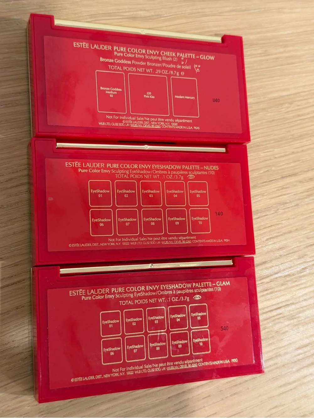Estee Lauder Eyeshadow & Cheek Trio - Pink, Neutral, Gold, Blue, Purple